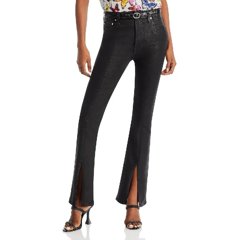 New Deals Derek Lam 10 Crosby Womens Lucia Coated High Rise Straight Leg Jeans