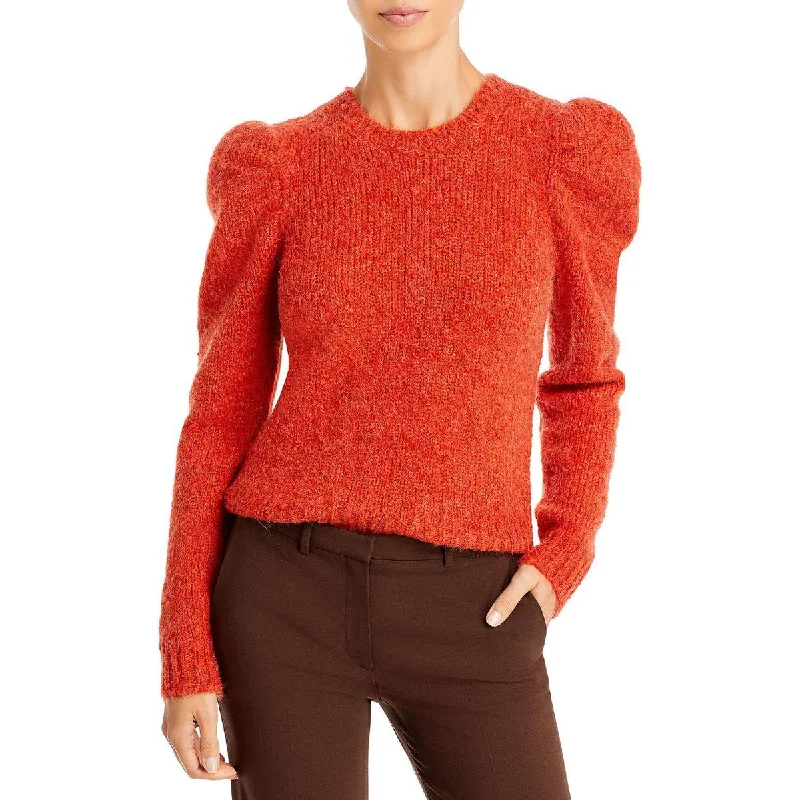 Clearance Event Derek Lam 10 Crosby Womens Wool Ribbed Trim Crewneck Sweater