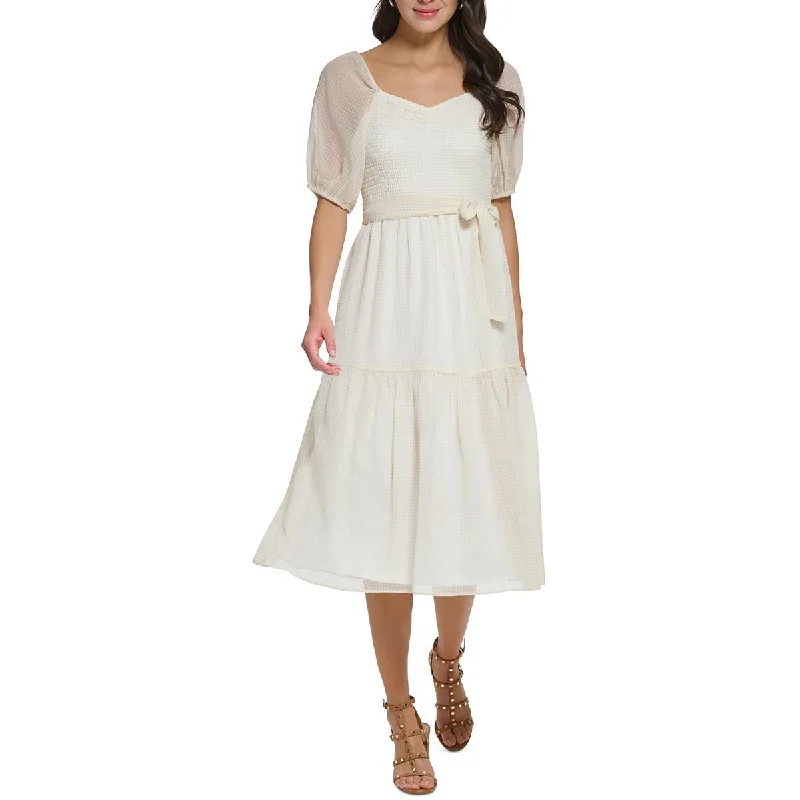 Crazy Deals DKNY Womens Casual Midi Fit & Flare Dress