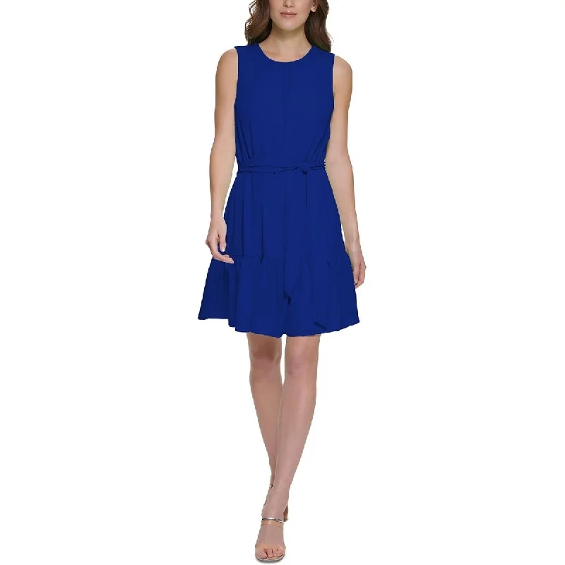 Super Deal DKNY Womens Tiered Above Knee Fit & Flare Dress