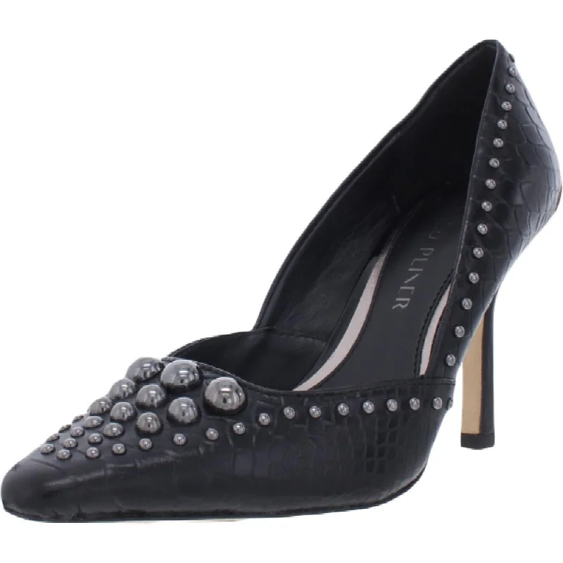 Friends and Family Sale Donald J. Pliner Womens Polasp Leather Studded Pointed Toe Heels