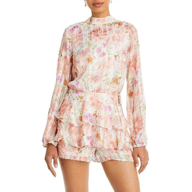 Best Bargains Endless Rose Womens Tiered Floral Romper