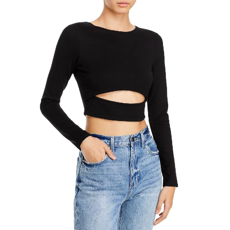 Limited Stock Fore Womens Cut-Out Scoop Neck Cropped