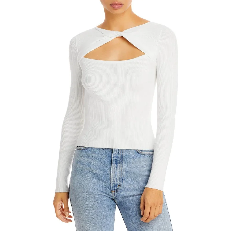 Discount Extravaganza Fore Womens Twist Front Crewneck Pullover Sweater