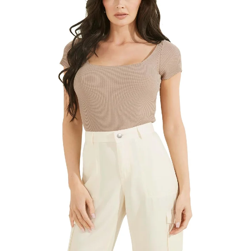 Sale Event Guess Womens Marlene Cropped Ribbed Pullover Sweater