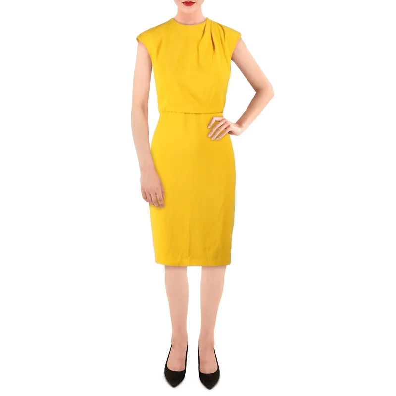 YEAR-End Clearance Halston Womens Drapey Cap Sleeves Wear to Work Dress