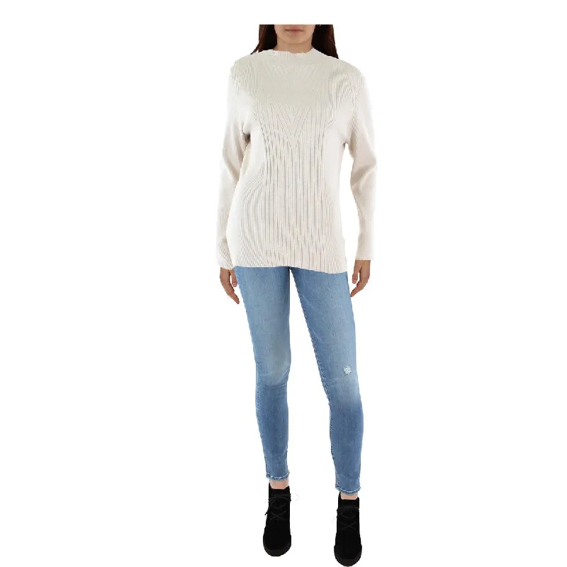 YEAR-End Clearance INC Womens Ribbed Mock Neck Mock Turtleneck Sweater