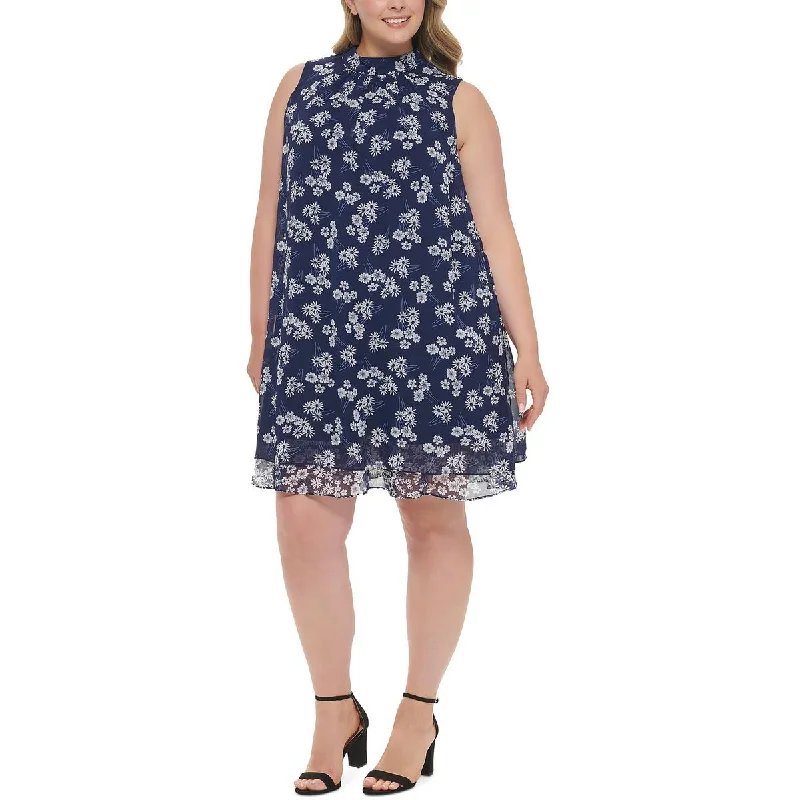 Crazy Deals Jessica Howard Womens Plus Ruched Midi Shift Dress
