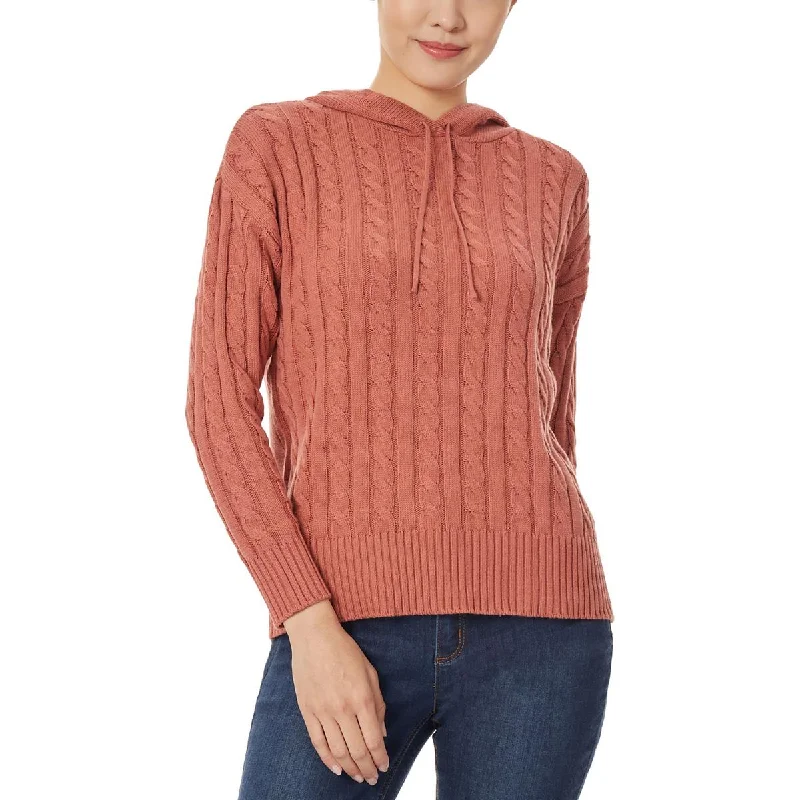 Online Exclusive Jones New York Womens Cotton Hooded Hooded Sweater