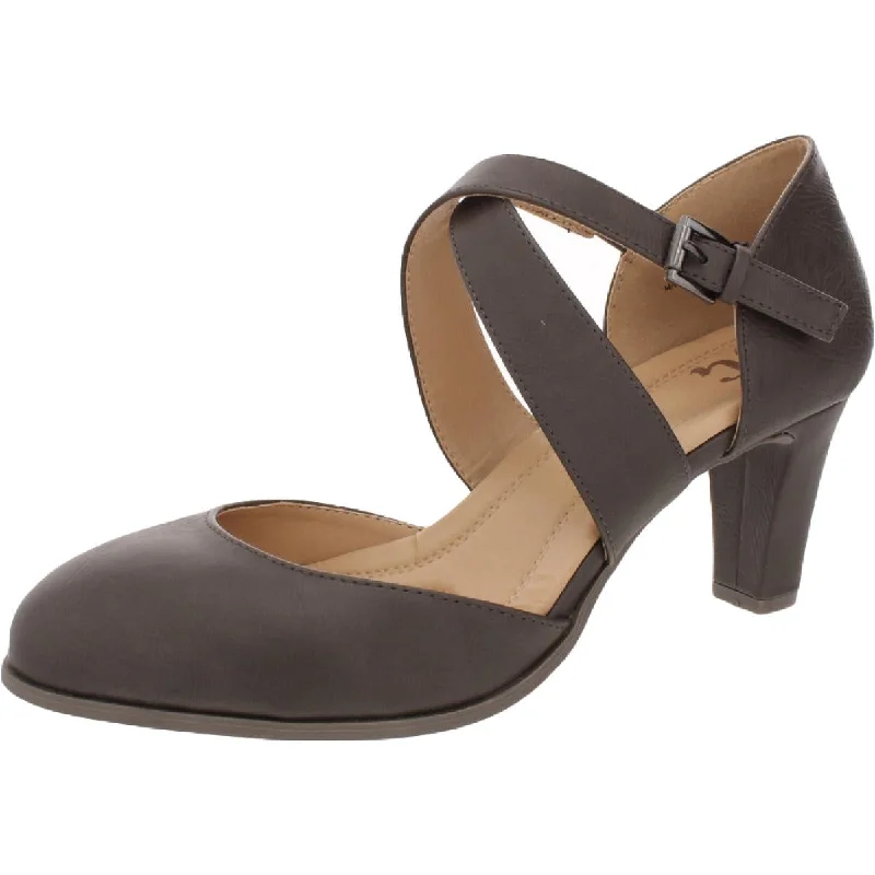 Discount Mania Journee Collection Womens Ainsli Faux Leather Strappy Dress Heels