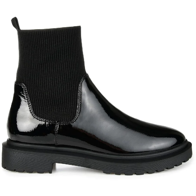 Price Reduction Journee Collection Womens Patent Stretch Booties