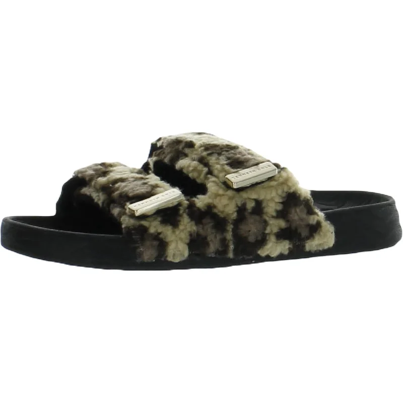 Hurry In Kenneth Cole Womens Faux fur Slip On Slide Slippers