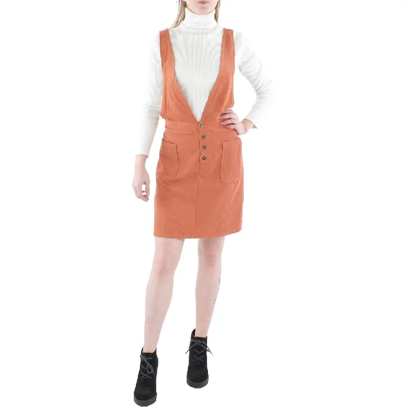 Seasonal Clearance Kingston Grey Womens Juniors Jumper Corduroy Mini Dress
