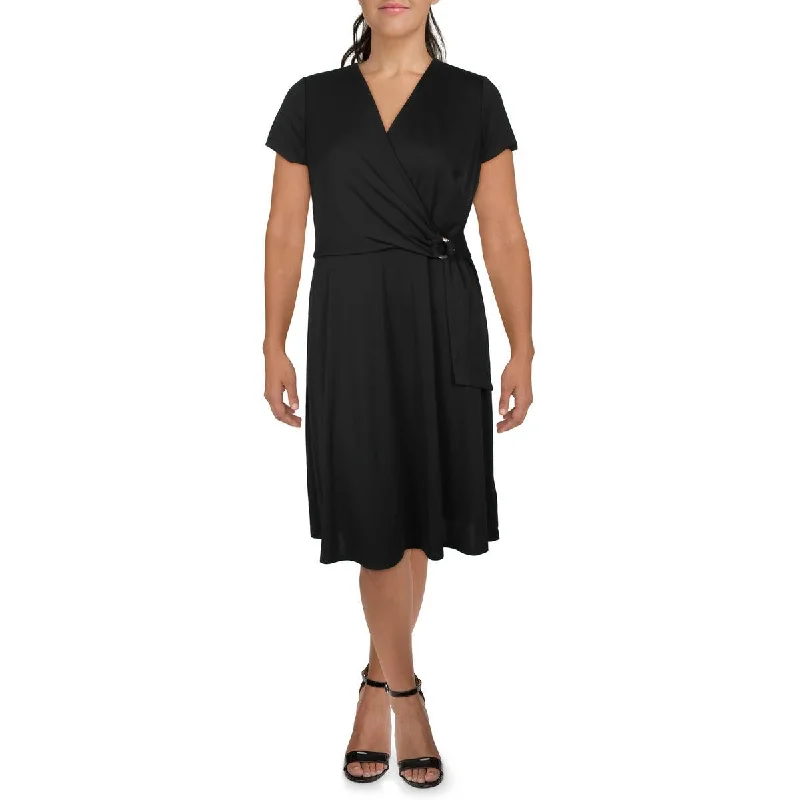 Savings Bonanza Lauren Ralph Lauren Womens Jersey Surplice Sheath Dress