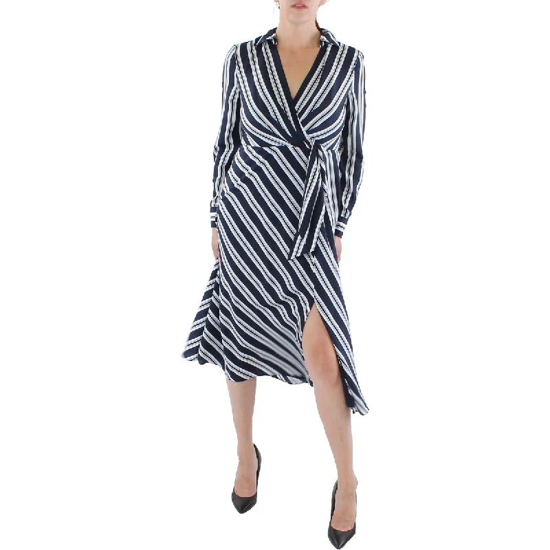 Closeout Lauren Ralph Lauren Womens   Tie Front Long Maxi Dress