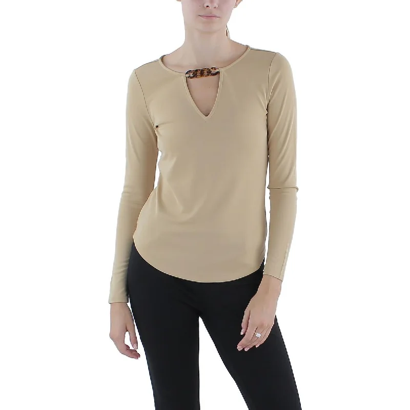 Can't Miss Lauren Ralph Lauren Womens   V-Neck Long Sleeves Pullover Top