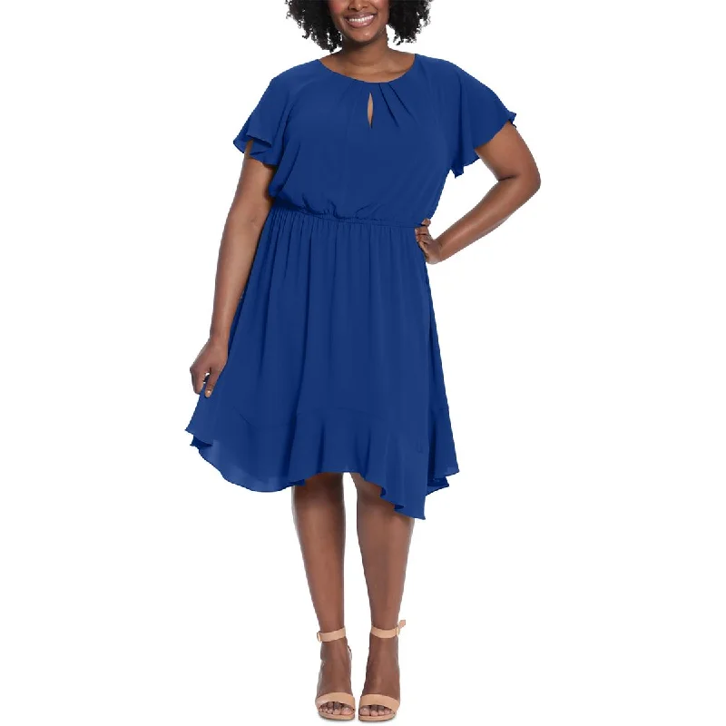 Bargain Prices London Times Womens Plus Cocktail Knee-Length Fit & Flare Dress