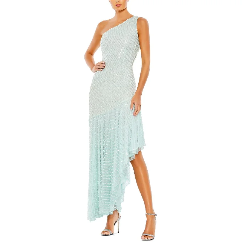 Limited Edition Mac Duggal Womens Beaded Maxi Cocktail and Party Dress