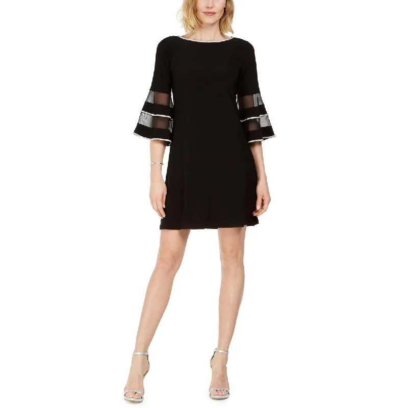 Holiday Sale MSK Womens Illusion Rhinestone Sheath Dress