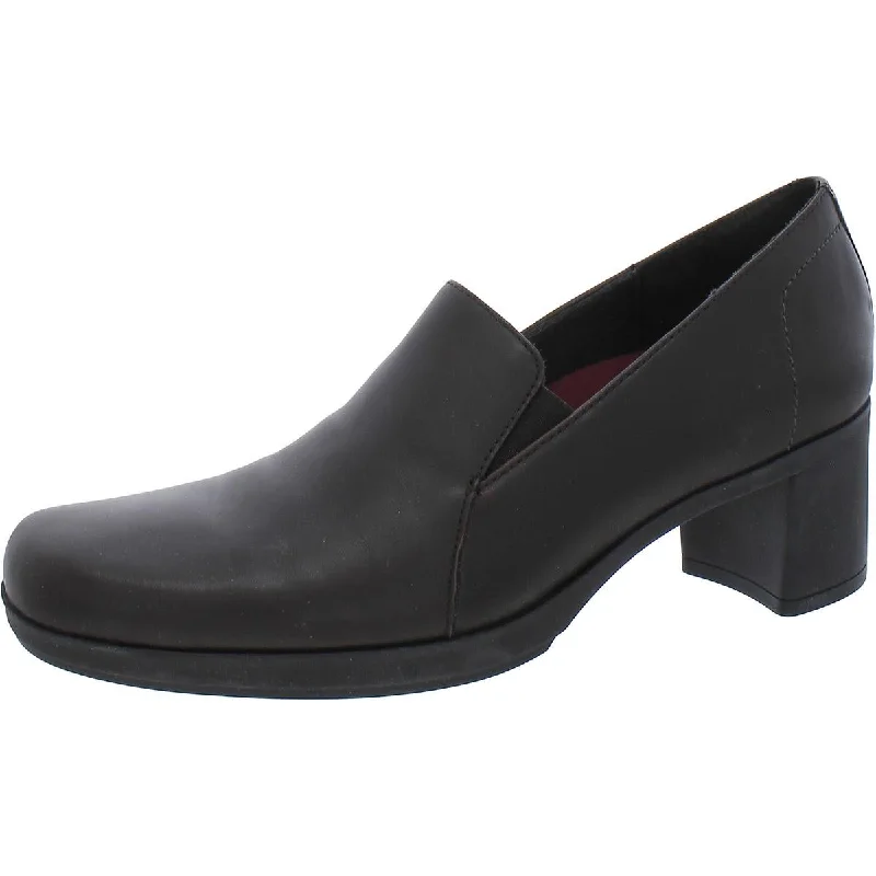 Daily Deals Munro Womens Jemma Faux Leather Loafer Heels