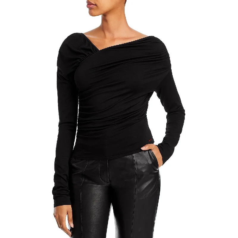 Midnight Madness n:PHILANTHROPY Womens Imogen Smocked Asymmetrical T-Shirt