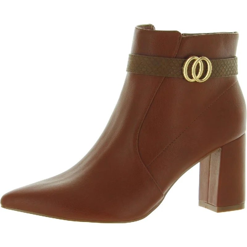 Reduced Prices New York & Company Womens Faux Leather Pointed Toe Booties