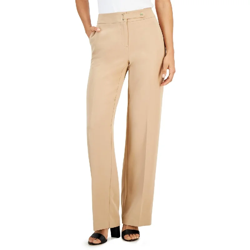 Exclusive Online Offer Nine West Womens High Rise Solid Wide Leg Pants