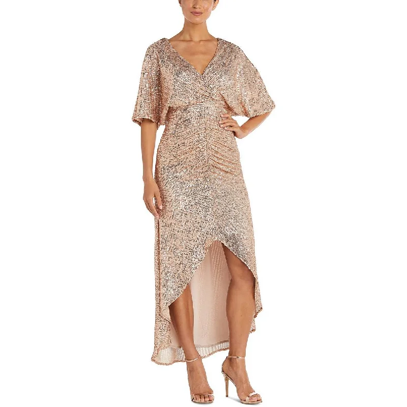 Bargain Prices NW Nightway Womens Sequined Tea-Length Evening Dress