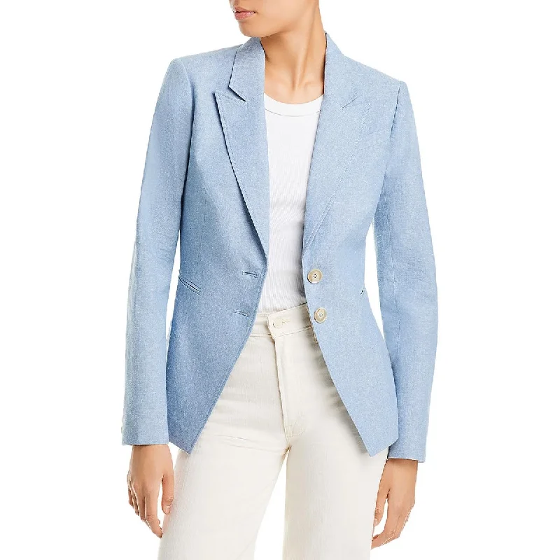 Deal Alert Paige Womens Chelsee Linen Suit Separate Two-Button Blazer