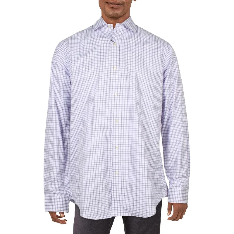 Deal Dash Polo Ralph Lauren Mens Cotton Checkered Button-Down Shirt