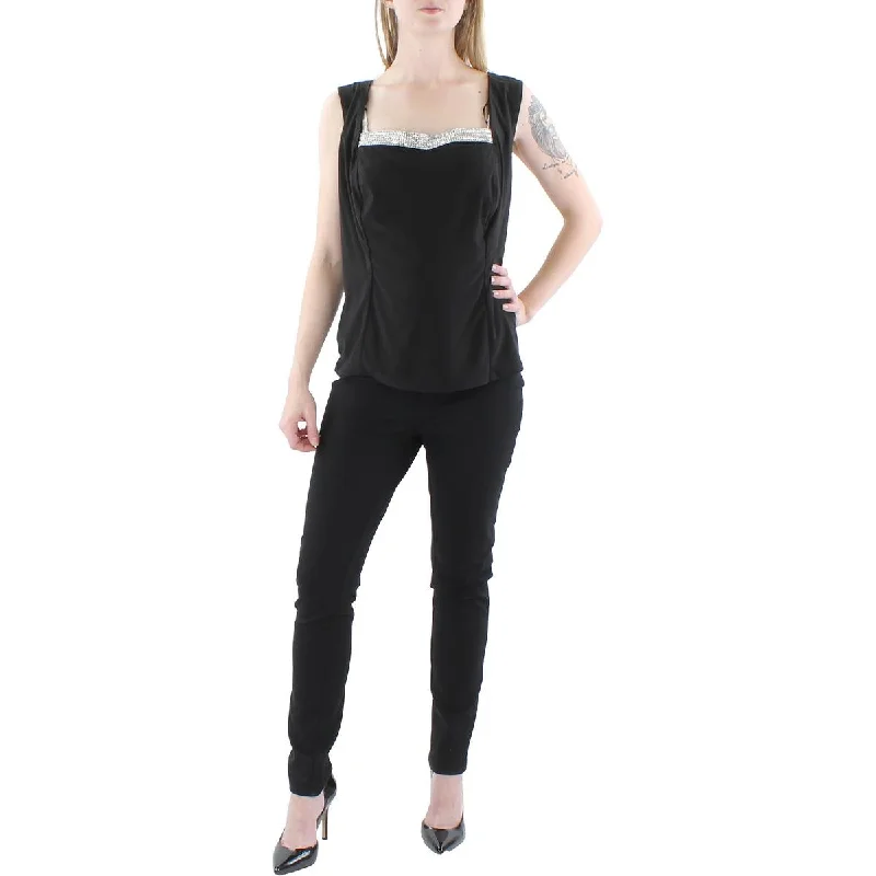 Price Blitz R&M Richards Womens Plus Knit Embellished Tank Top