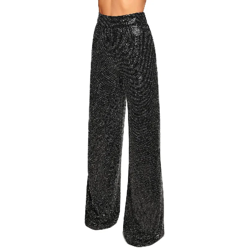Savings Spectacular Ramy Brook Womens Gavin Metallic High Rise Wide Leg Pants