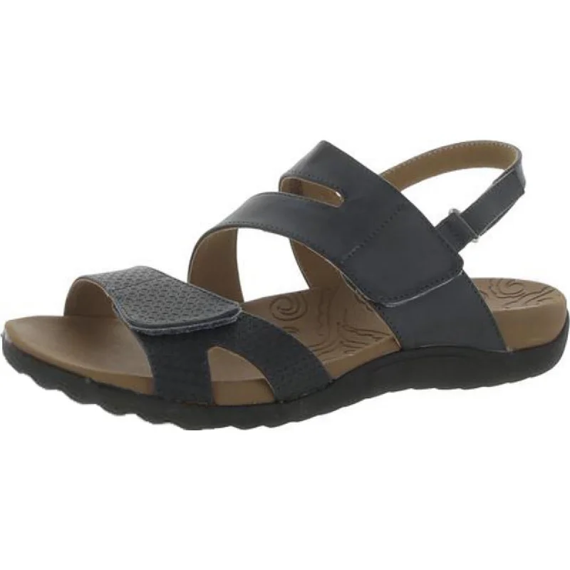 Price Smash Rockport Womens Ridge Faux Leather Ankle Strap