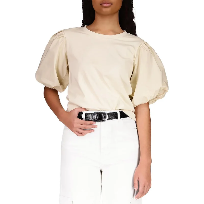 Bargain Bin Sanctuary Womens Dream State Cotton Puff Sleeve T-Shirt