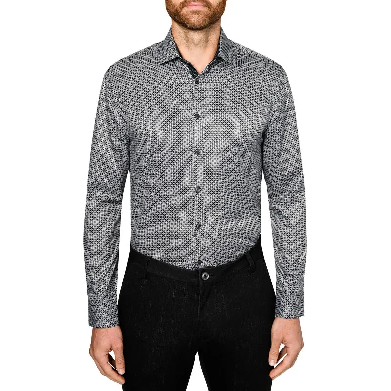 Limited Quantity Society of Threads Mens Sweat Wicking  Button-Down Shirt