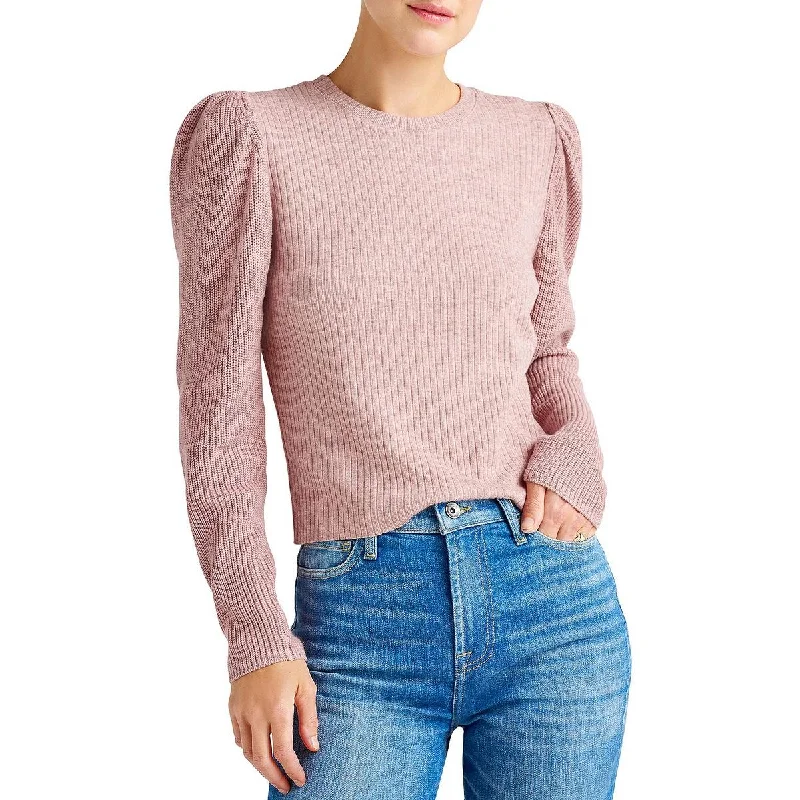 Blowout Deals Splendid Womens Knit Puff Sleeve Pullover Sweater