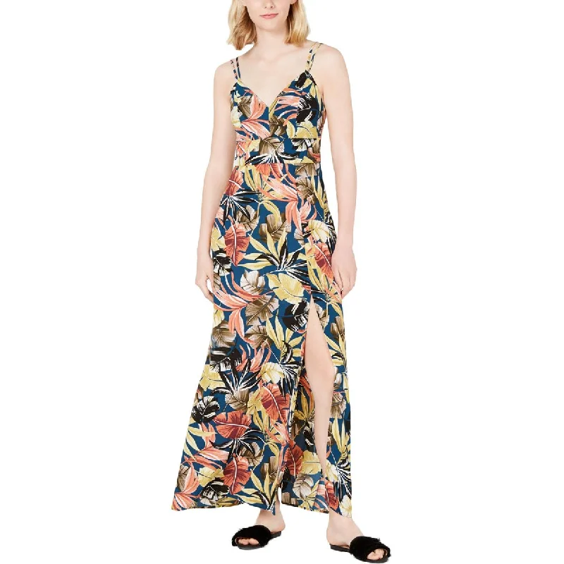 Overstock Teeze Me Womens Juniors Tropical Print Slip Maxi Dress
