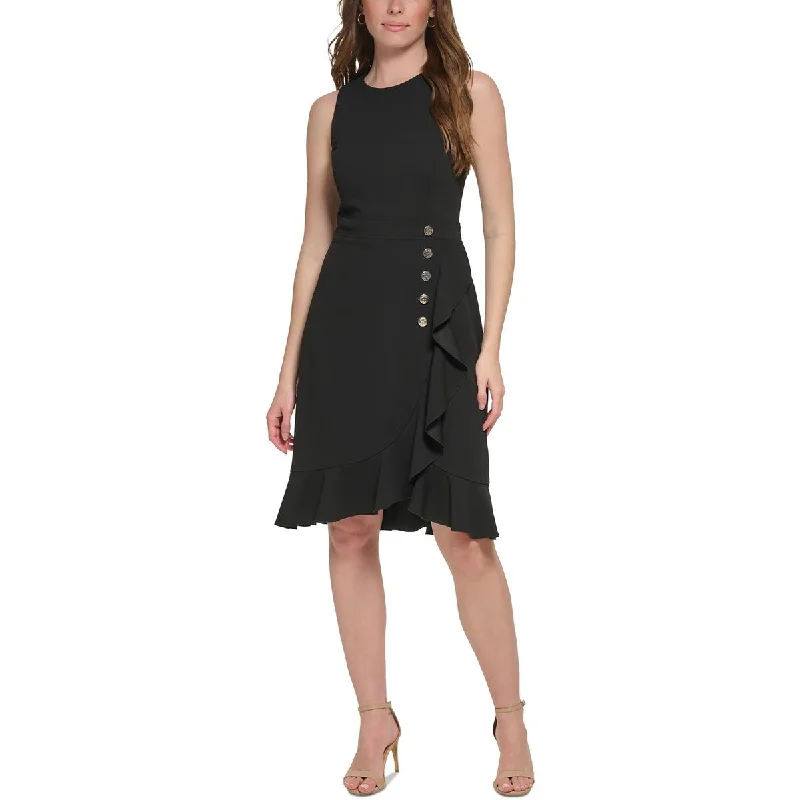 Can't Miss Tommy Hilfiger Womens Button Detail Mini Sheath Dress