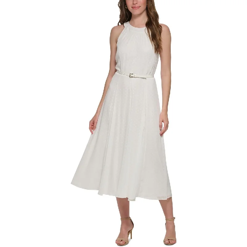 While Supplies Last Tommy Hilfiger Womens Party Midi Fit & Flare Dress
