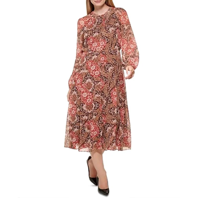 Today’s Special Tommy Hilfiger Womens Plus Paisley Long Fit & Flare Dress
