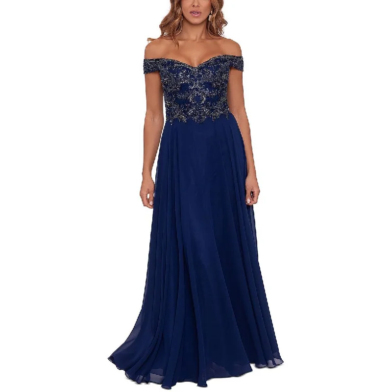Buy Now Xscape Womens Embellished Maxi Evening Dress