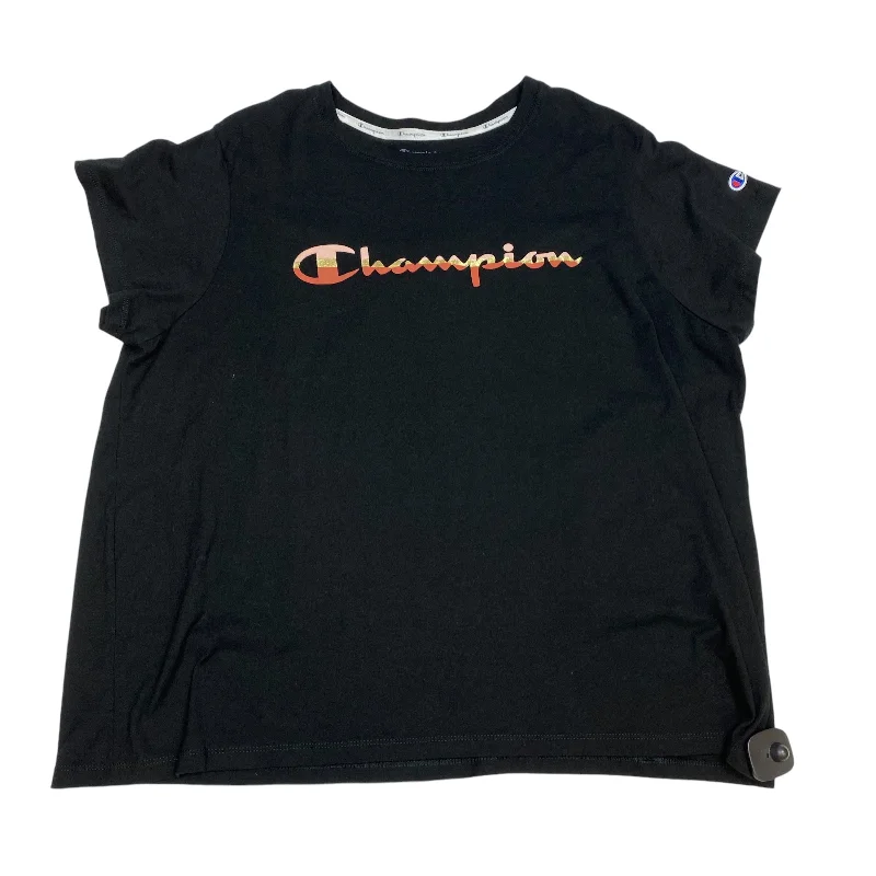 Early Access Athletic Top Short Sleeve By Champion In Black, Size: 3x
