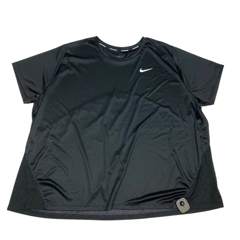 Crazy Deals Athletic Top Short Sleeve By Nike Apparel In Black, Size: 3x