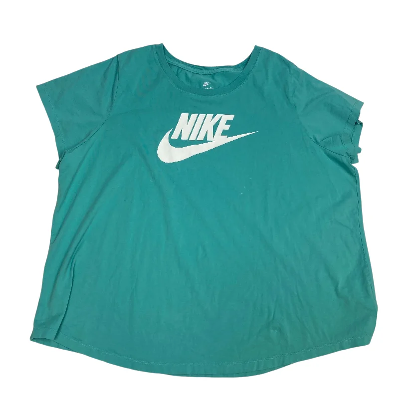 Huge Discounts Athletic Top Short Sleeve By Nike In Green, Size: 3x