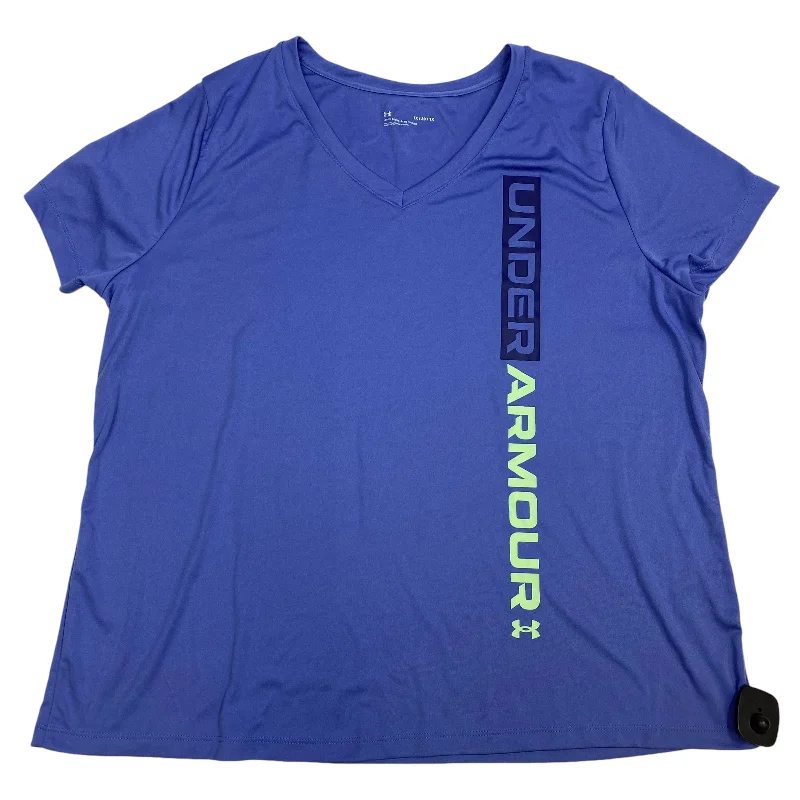 Discount Mania Athletic Top Short Sleeve By Under Armour In Purple, Size: 1x