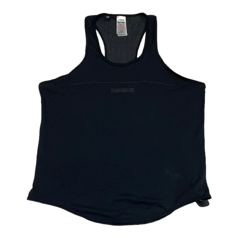 Act Now Black Athletic Tank Top Gym Shark, Size S