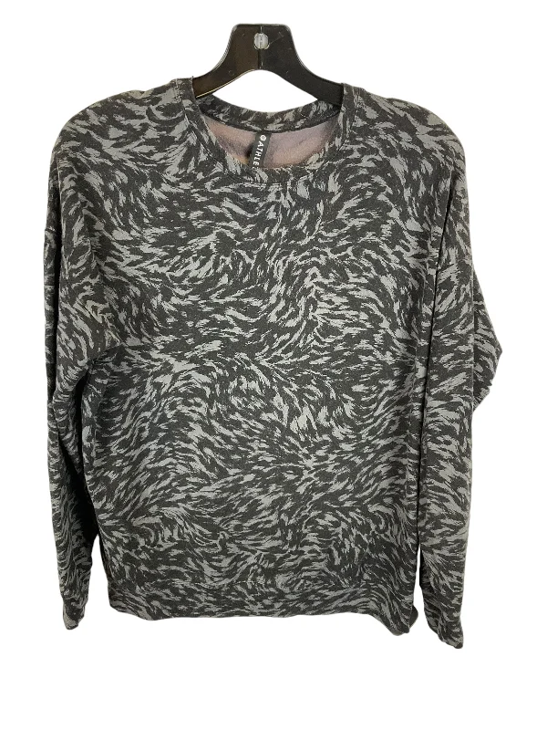 New Arrival Black Athletic Top Long Sleeve Crewneck Athleta, Size S