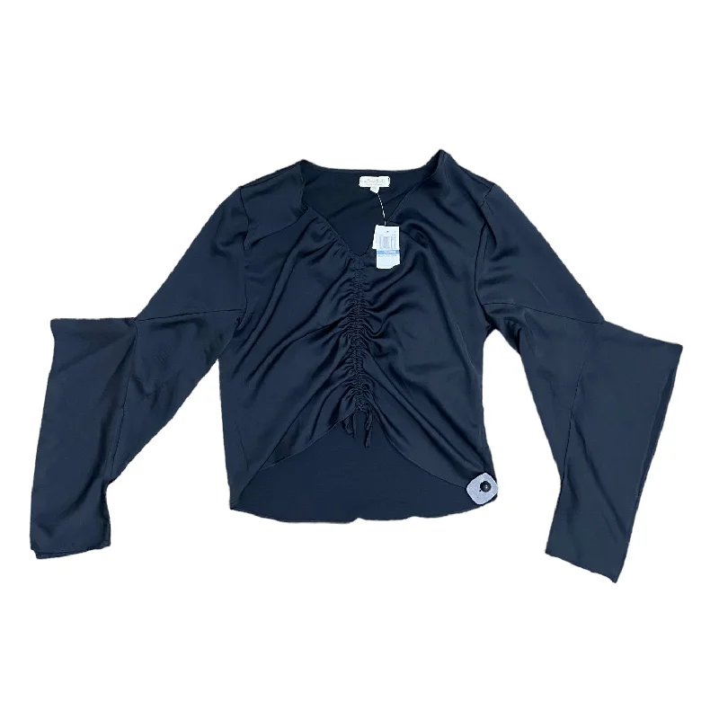 Can't Miss Black Top Long Sleeve Ultra Flirt, Size Xl