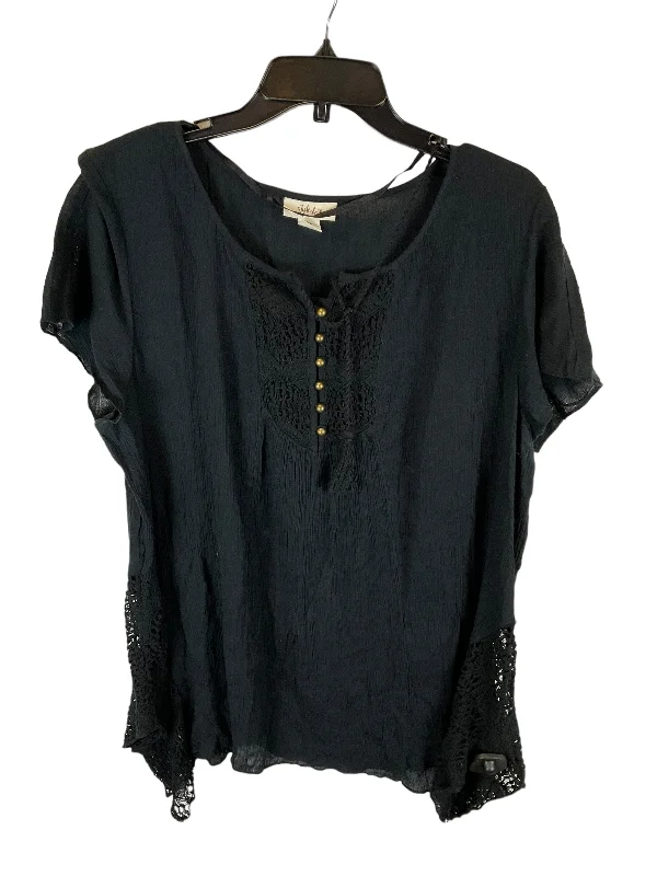 Price Smash Black Top Short Sleeve Style And Company, Size Xl