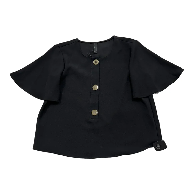 Super Sale Black Top Short Sleeve Zara, Size L